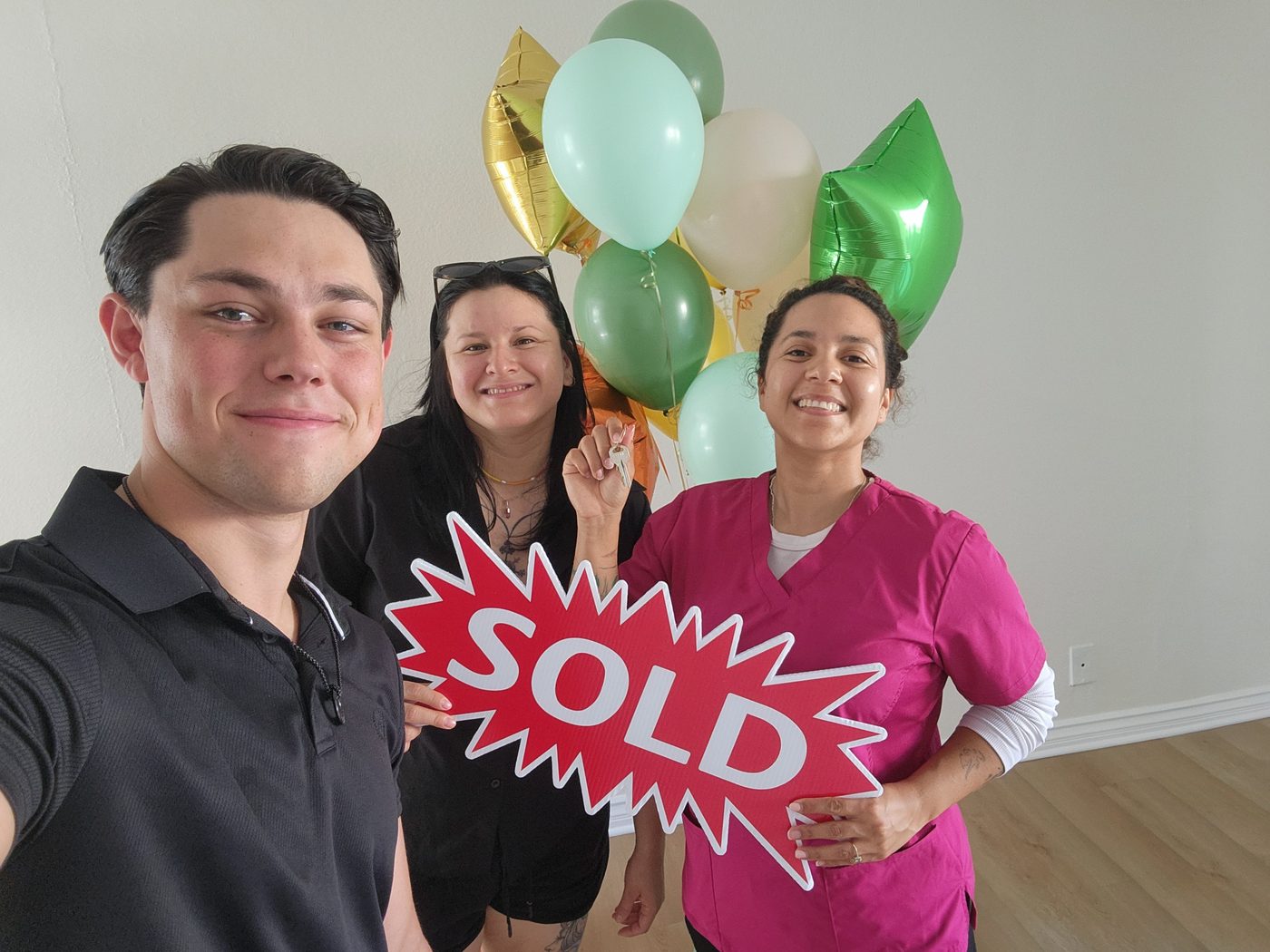 Devin Newcomb on closing day with a client